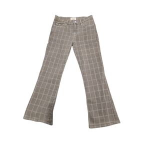 FRAME Designer Woman's  Le Crop Mini Bootcut Jeans in Pine Plaid